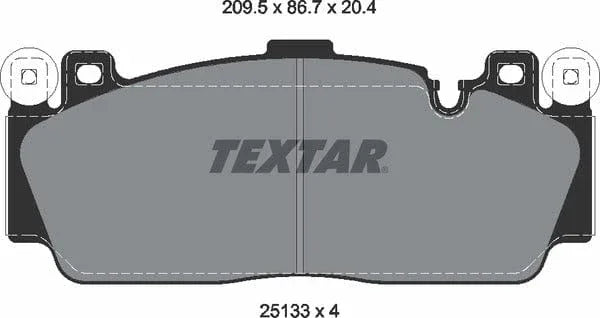 Textar Brake Pads Full Set Of 4 Front 2513301 - image 5