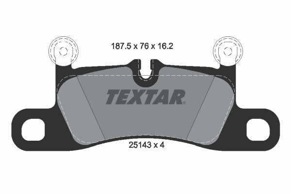 Textar Brake Pads Full Set Of 4 Rear With Counterweights 2514301 - image 4