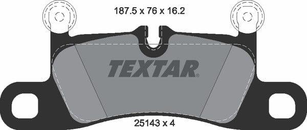 Textar Brake Pads Full Set Of 4 Rear With Counterweights 2514301 - image 5