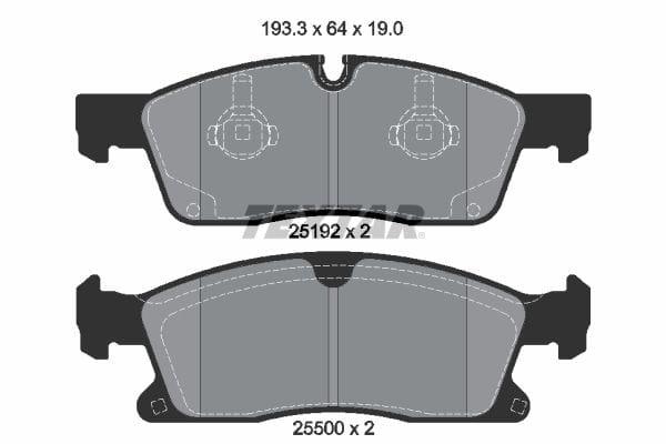 Textar Brake Pads Full Set Of 4 Front 2519201 - image 4