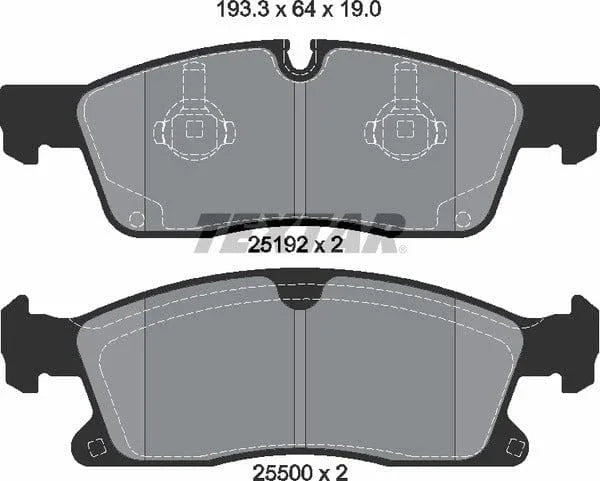 Textar Brake Pads Full Set Of 4 Front 2519201 - image 5