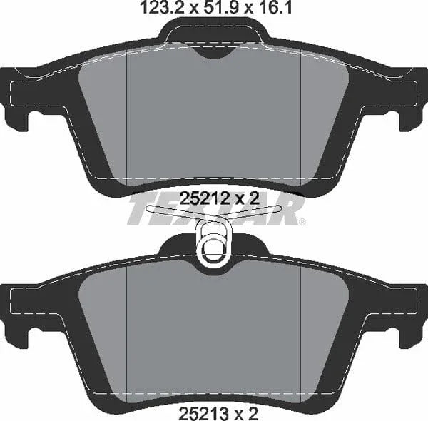 Textar Brake Pads Set Brake Pads Full Set Of 4 Rear 2521201 - image 5