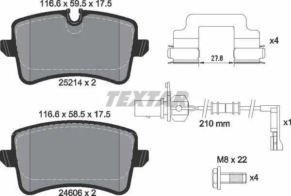 Textar Brake Pads Set Brake Pads Full Set Of 4 Rear 2521413 - image 5