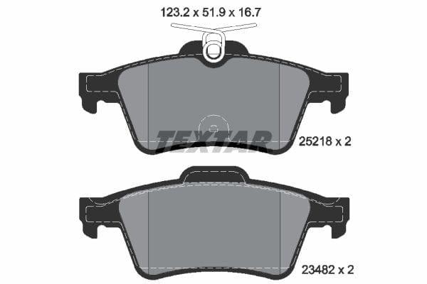 Textar Brake Pads Set Brake Pads Full Set Of 4 Rear 2521801 - image 4