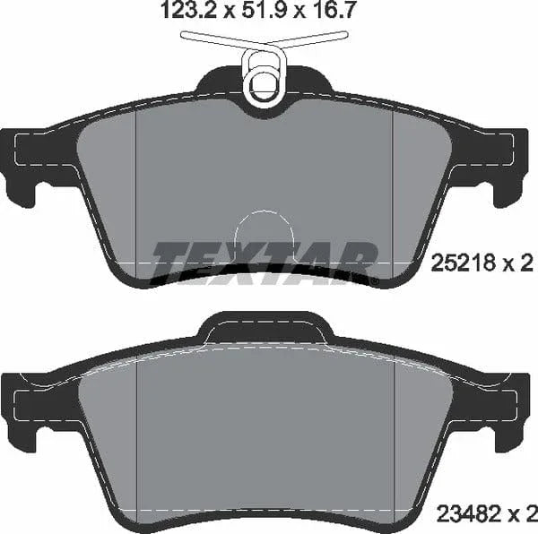 Textar Brake Pads Set Brake Pads Full Set Of 4 Rear 2521801 - image 5