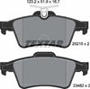 Textar Brake Pads Set Brake Pads Full Set Of 4 Rear 2521801 thumbnail