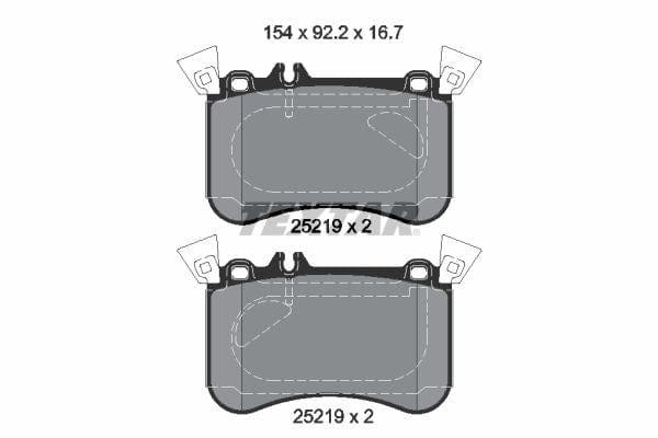 Textar Brake Pads Full Set Of 4 Front With Counterweights 2521905 - image 4
