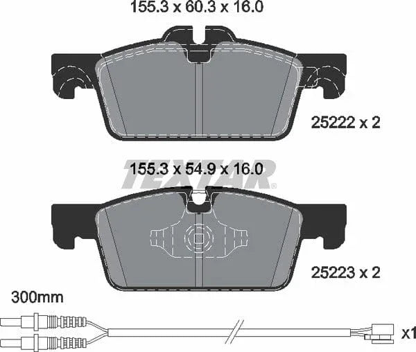 Textar Brake Pads Full Set Of 4 Front With Accessories 2522204 - image 5