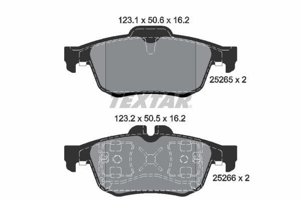 Textar Brake Pads Set Brake Pads Full Set Of 4 Rear 2526501 - image 4
