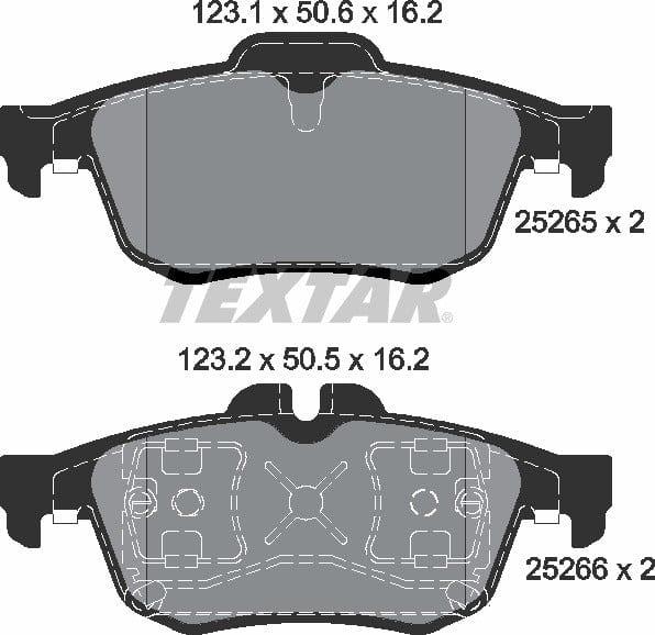 Textar Brake Pads Set Brake Pads Full Set Of 4 Rear 2526501 - image 5