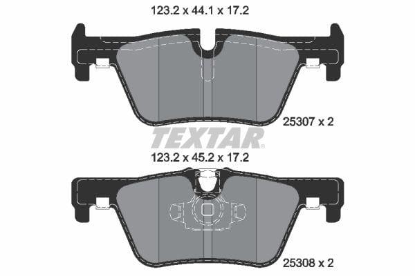 Textar Brake Pads Set Brake Pads Full Set Of 4 Rear 2530701 - image 4