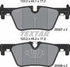 Textar Brake Pads Set Brake Pads Full Set Of 4 Rear 2530701 thumbnail