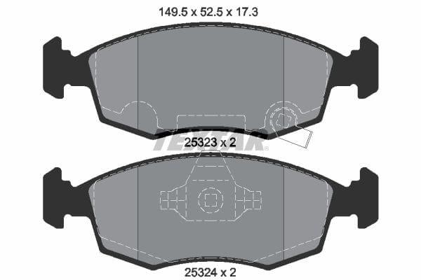 Textar Brake Pads Full Set Of 4 Front 2532301 - image 4