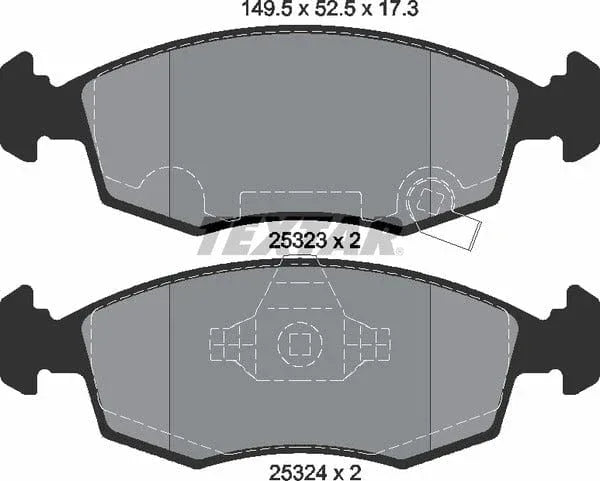 Textar Brake Pads Full Set Of 4 Front 2532301 - image 5
