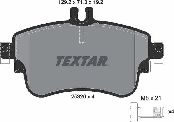 Textar Brake Pads Full Set Of 4 Front With Brake Caliper Screws 2532601 - image 5