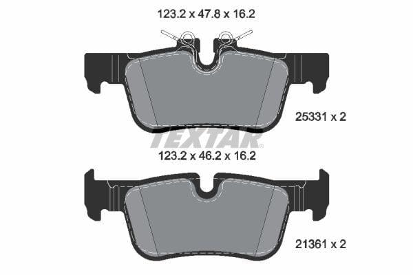 Textar Brake Pads Set Brake Pads Full Set Of 4 Rear 2533101 - image 4