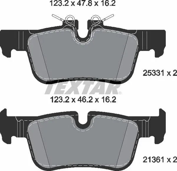 Textar Brake Pads Set Brake Pads Full Set Of 4 Rear 2533101 - image 5
