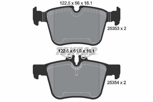 Textar Brake Pads Set Brake Pads Full Set Of 4 Rear 2535301 - image 4