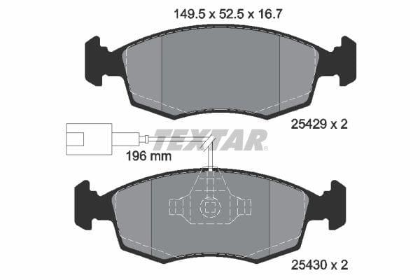 Textar Brake Pads Full Set Of 4 Front 2542901 - image 4