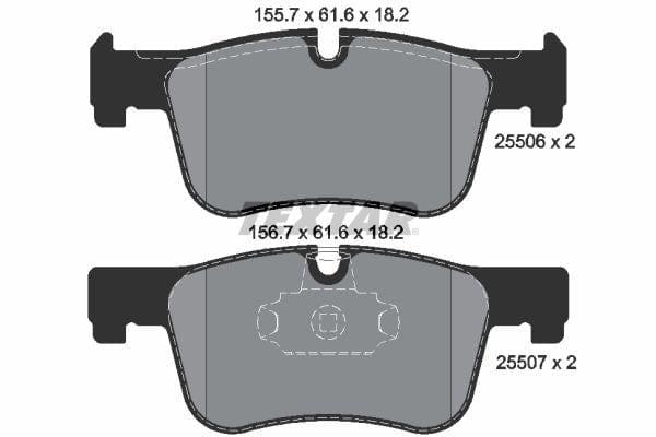 Textar Brake Pads Full Set Of 4 Front 2550601 - image 4