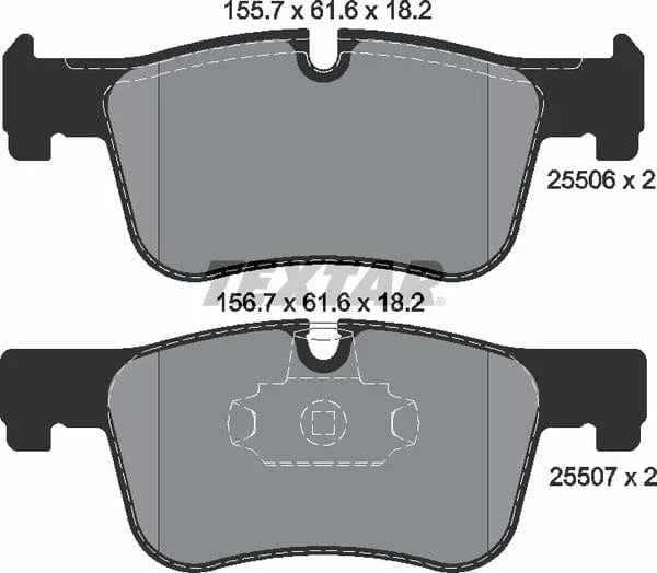 Textar Brake Pads Full Set Of 4 Front 2550601 - image 5