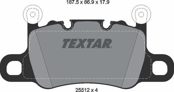 Textar Brake Pads Full Set Of 4 Rear With Counterweights 2551201 - image 5