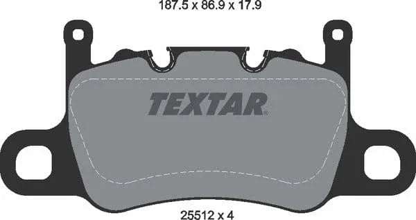Textar Brake Pads Set Brake Pads Full Set Of 4 Rear 2551203 - image 5
