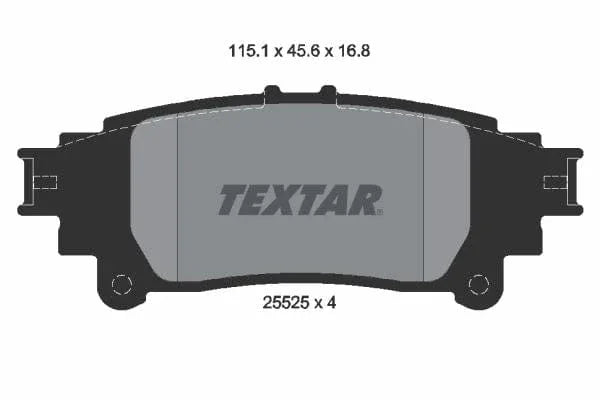 Textar Brake Pads Set Brake Pads Full Set Of 4 Rear 2552501 - image 4