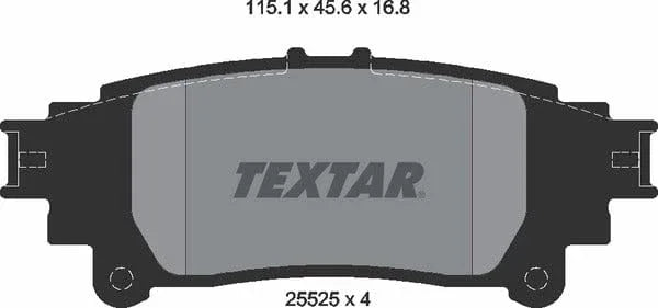 Textar Brake Pads Set Brake Pads Full Set Of 4 Rear 2552501 - image 5