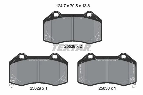 Textar Brake Pads Full Set Of 4 Front 2552803 - image 4