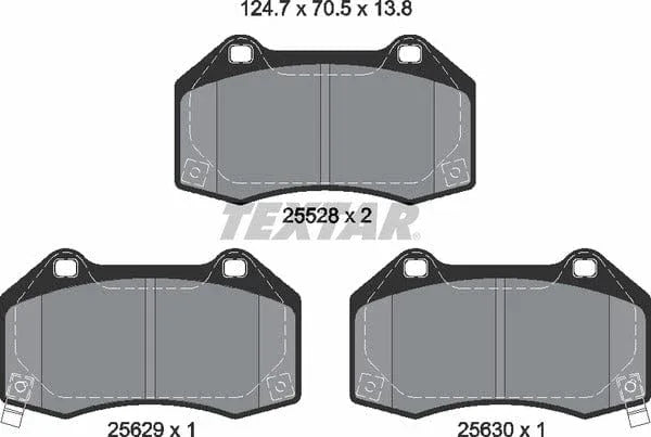 Textar Brake Pads Full Set Of 4 Front 2552803 - image 5
