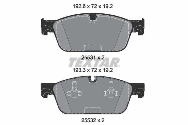Textar Brake Pads Full Set Of 4 Front 2553101 - image 4