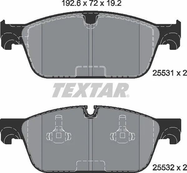 Textar Brake Pads Full Set Of 4 Front 2553101 - image 5