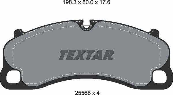 Textar Brake Pads Full Set Of 4 Front 2556601 - image 5