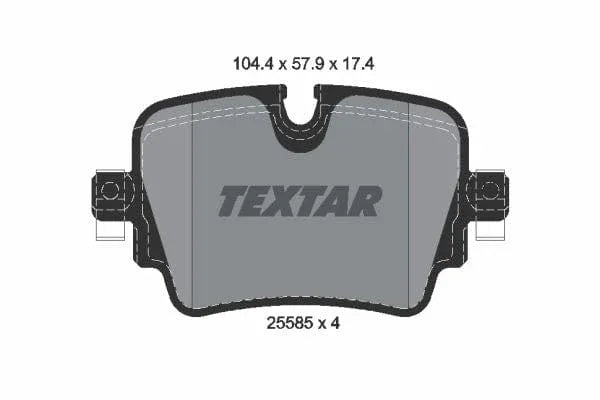 Textar Brake Pads Set Brake Pads Full Set Of 4 Rear 2558501 - image 4