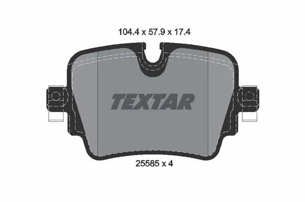 Textar Brake Pads Set Brake Pads Full Set Of 4 Rear 2558501 - image 5
