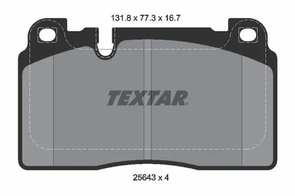 Textar Brake Pads Full Set Of 4 Front 2564305 - image 4