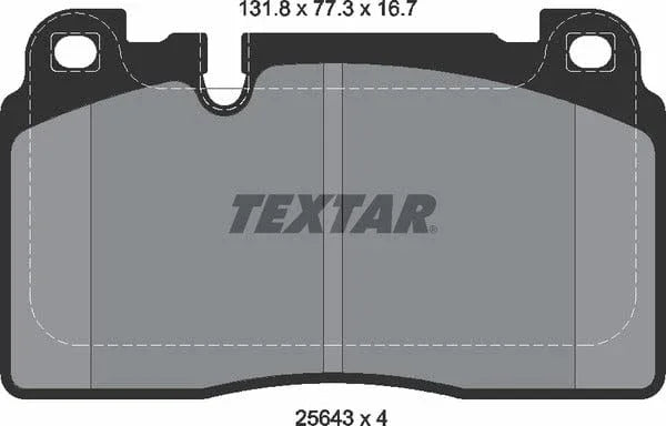 Textar Brake Pads Full Set Of 4 Front 2564305 - image 5