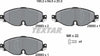 Textar Brake Pads Full Set Of 4 Front With Brake Caliper Screws 2568303 thumbnail