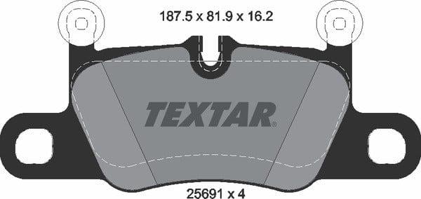 Textar Brake Pads Full Set Of 4 Rear With Counterweights 2569101 - image 5