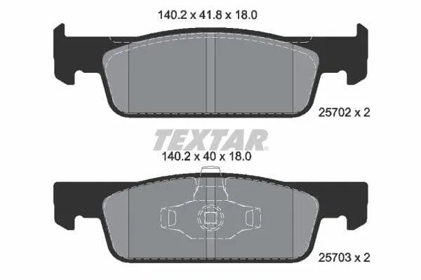 Textar Brake Pads Full Set Of 4 Front 2570201 - image 4