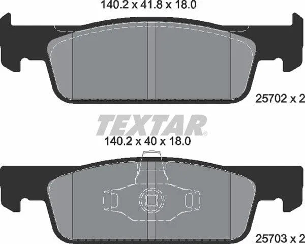 Textar Brake Pads Full Set Of 4 Front 2570201 - image 5