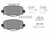 Textar Brake Pads Full Set Of 4 Rear With Brake Caliper Screws With Accessories 2573401 thumbnail