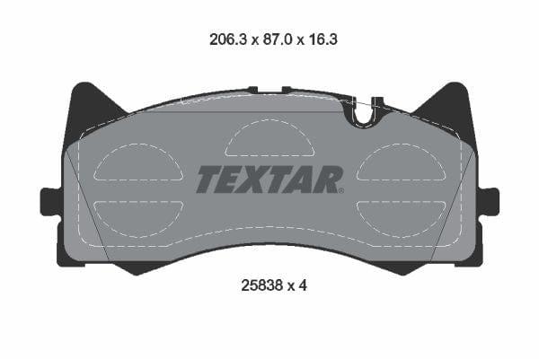 Textar Brake Pads Full Set Of 4 Front 2583801 - image 4