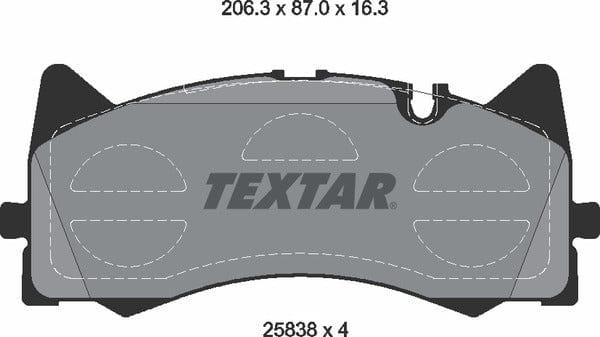 Textar Brake Pads Full Set Of 4 Front 2583801 - image 5