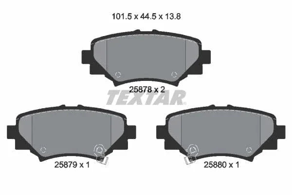 Textar Brake Pads Set Brake Pads Full Set Of 4 Rear 2587801 - image 4