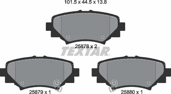 Textar Brake Pads Set Brake Pads Full Set Of 4 Rear 2587801 - image 5