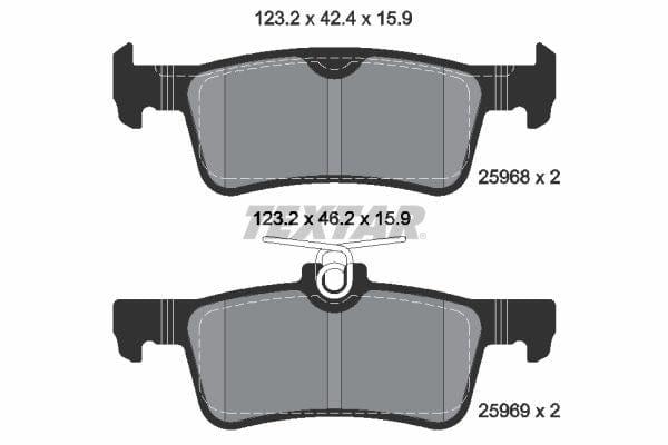 Textar Brake Pads Set Brake Pads Full Set Of 4 Rear 2596801 - image 4
