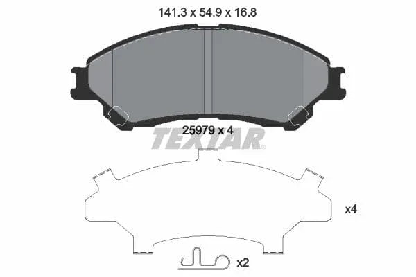 Textar Brake Pads Full Set Of 4 Front 2597901 - image 4