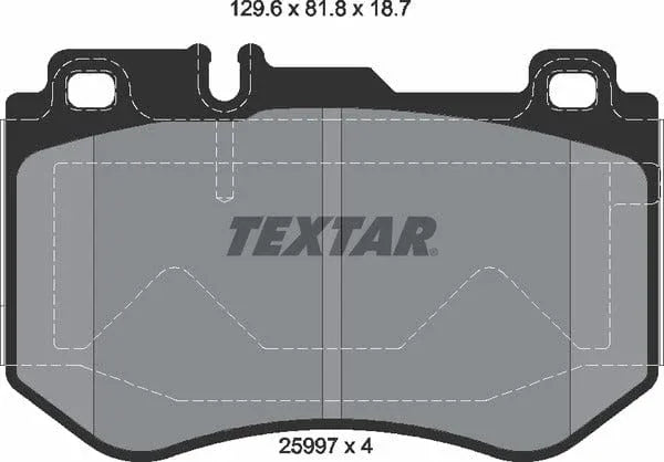 Textar Brake Pads Full Set Of 4 Front 2599701 - image 5